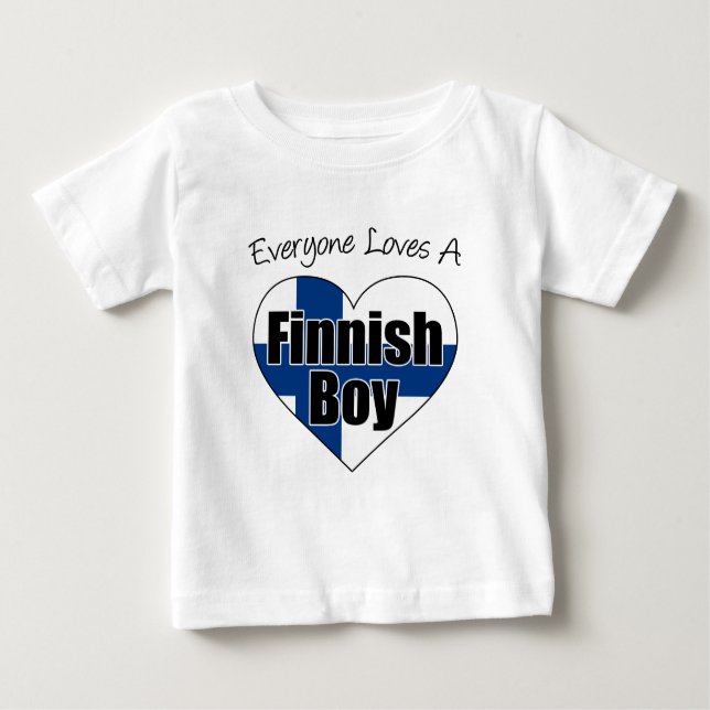 Camiseta De Bebé A todos les encanta el chico finlandés (Anverso)