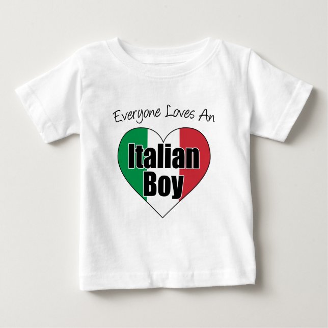 Camiseta De Bebé A todos les encanta el italiano (Anverso)