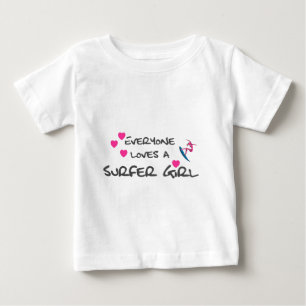 Camiseta De Bebé A Todos Les Encanta Un Chica Surfista