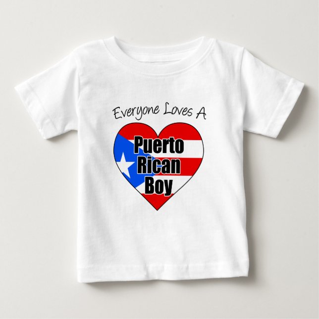 Camiseta De Bebé A todos les gusta el niño puertorriqueño (Anverso)