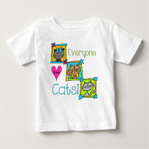 Camiseta De Bebé A todos les gustan los gatos