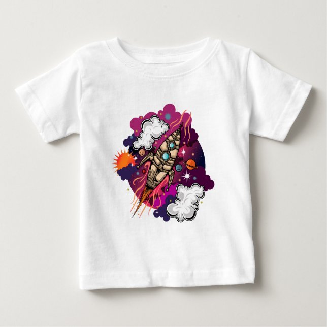 Camiseta De Bebé A Través De La Galaxia (Anverso)