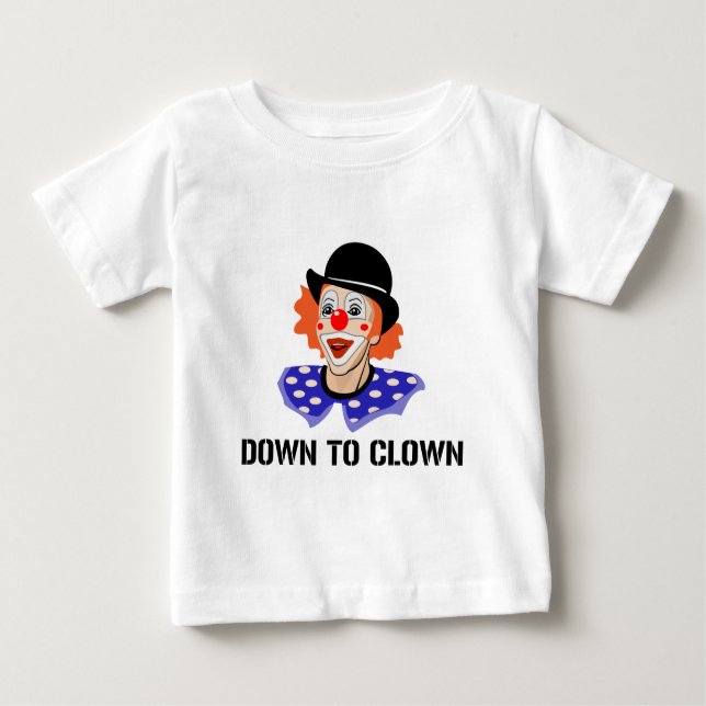 Camiseta De Bebé Abajo al chiste divertido del humor del payaso (Anverso)