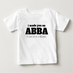 Camiseta De Bebé Abba Dad: El primer regalo del Día del Padre de l