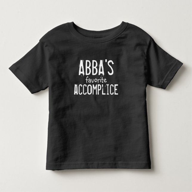 Camiseta De Bebé Abba Dad es cómplice del día del padre (Anverso)