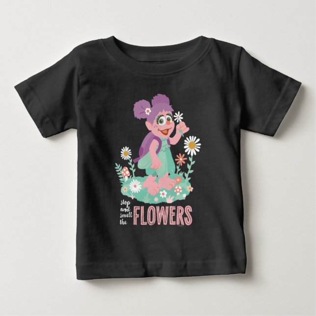 Camiseta De Bebé Abby Cadabby | Detener y oler las flores (Anverso)