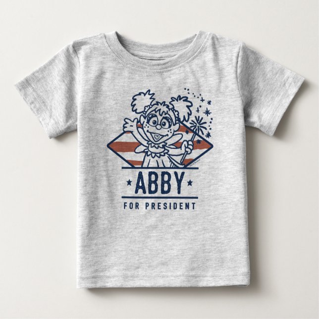 Camiseta De Bebé Abby Para Presidente (Anverso)