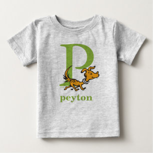 Camiseta De Bebé ABC del Dr. Seuss: Carta P - Verde   Añadir su nom