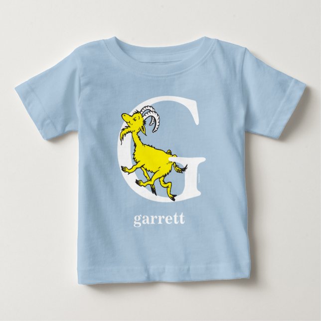 Camiseta De Bebé ABC del Dr. Seuss: Letra G - El blanco el | añade (Anverso)
