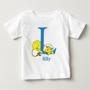 Camiseta De Bebé ABC del Dr. Seuss: Letra L - Azul   Añadir su nomb