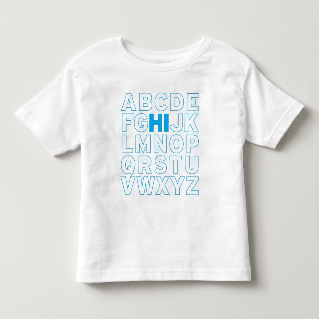 Camiseta De Bebé ABCHI_Blue (Anverso)
