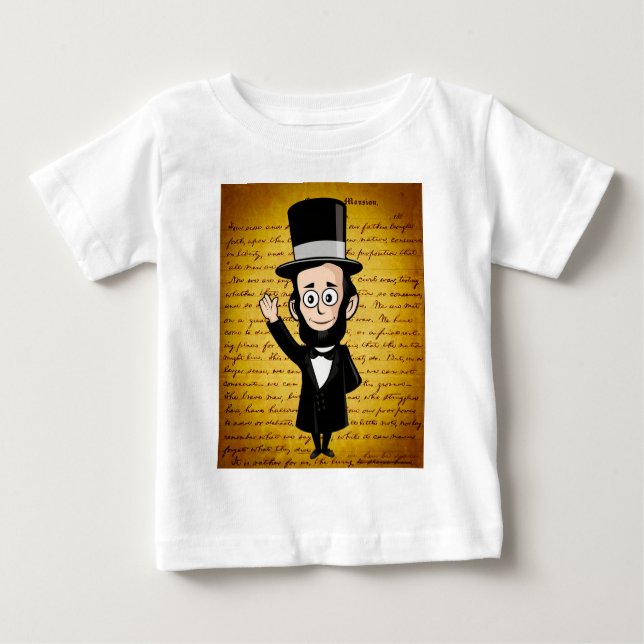 Camiseta De Bebé Abe honesto y su dirección de Gettysburg (Anverso)