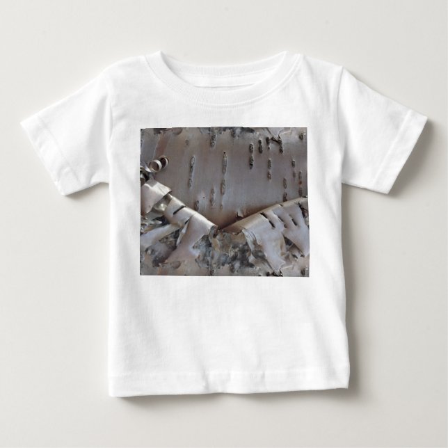 Camiseta De Bebé Abedul Rizado Corteza Árbol Rústico (Anverso)