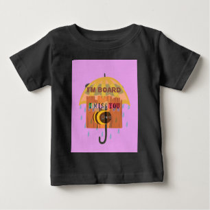 Camiseta De Bebé Abeja Aburrida: Un Ánimo De Día Lluvioso. "Te echo