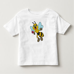 Camiseta De Bebé Abeja con flor