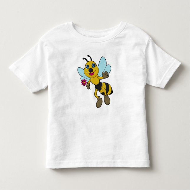 Camiseta De Bebé Abeja con flor (Anverso)