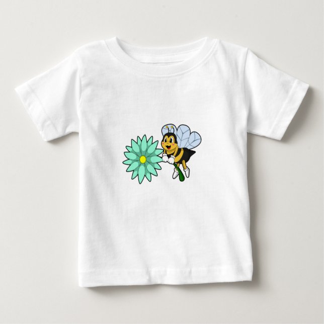 Camiseta De Bebé Abeja con flor.PNG (Anverso)