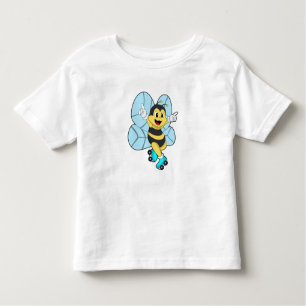 Camiseta De Bebé Abeja con patines de rodillos