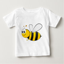 Abeja feliz sonriente de dibujos animados