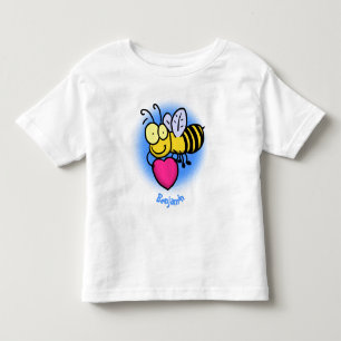Camiseta De Bebé Abeja graciosa y linda con ilustracion personaliza