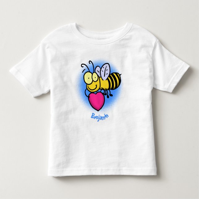 Camiseta De Bebé Abeja graciosa y linda con ilustracion personaliza (Anverso)