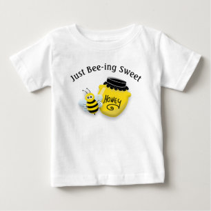 Camiseta De Bebé Abeja Melífera Adorable y Olla de Miel Siendo Dulc