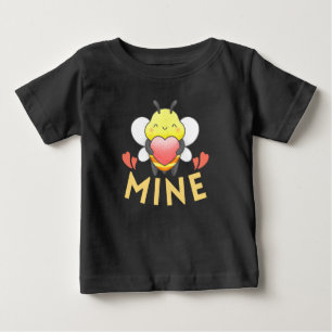 CAMISETA DE BEBÉ ABEJA MÍA - DÍA DE SAN VALENTÍN DIVERTIDO