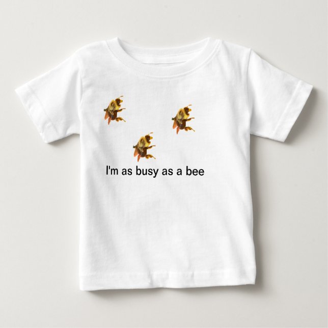 Camiseta De Bebé Abeja ocupada (Anverso)