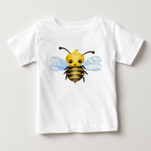 Camiseta de bebé abeja reina linda (Anverso)