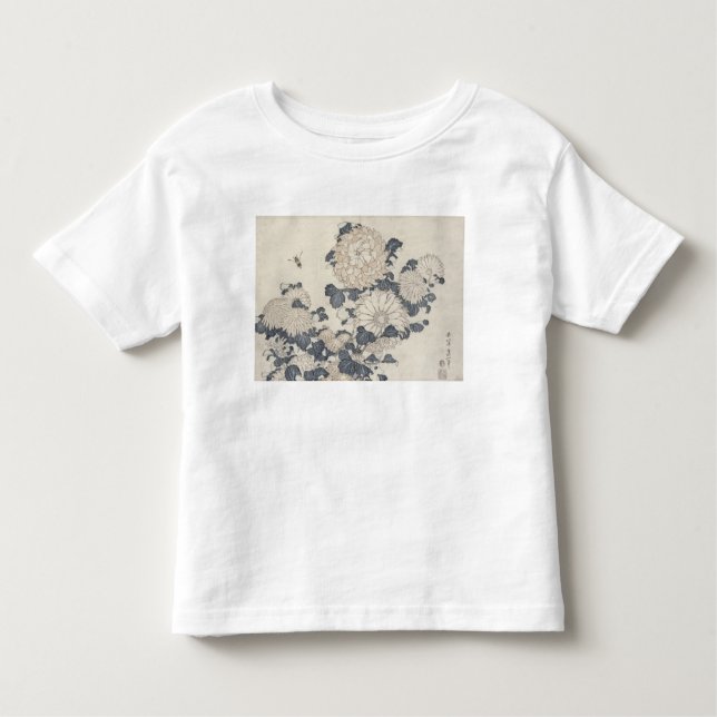 Camiseta De Bebé Abeja y crisantemos (Anverso)