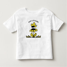 Camiseta De Bebé Abeja y flor