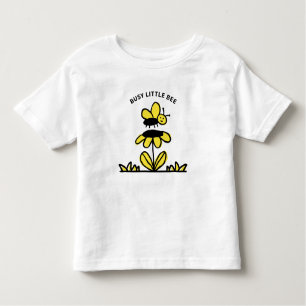 Camiseta De Bebé Abeja y flor