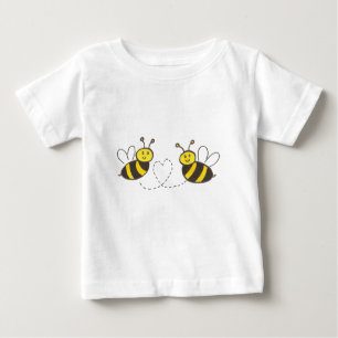 Camiseta De Bebé Abejas con corazón