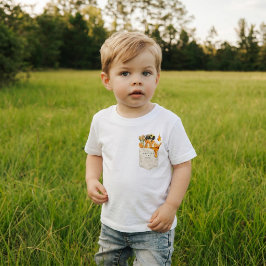 Camiseta De Bebé Abejas de Bolsillo Falsas Personalizadas Pequeñas 