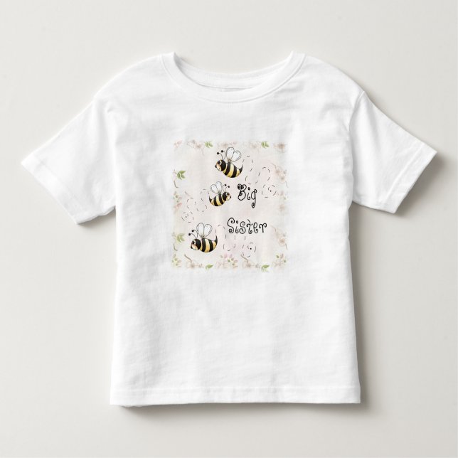 Camiseta De Bebé Abejas de campo lindo Gran Hermana (Anverso)