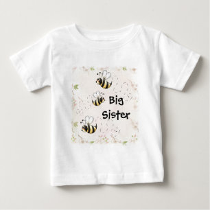 Camiseta De Bebé Abejas de campo lindo Gran Hermana