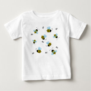 Camiseta De Bebé Abejas ocupadas y estimulantes género neutro