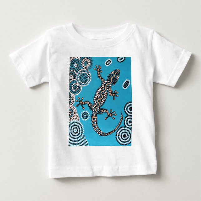 Camiseta De Bebé Aboriginal especie, salamanquesa, pintura de (Anverso)