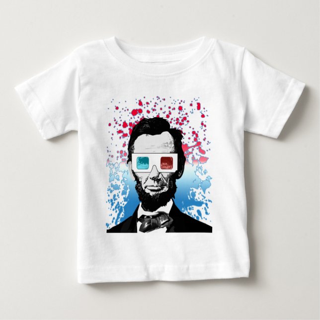 Camiseta De Bebé Abraham Lincoln - 3D (Anverso)