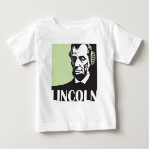 Camiseta De Bebé Abraham Lincoln que escucha la música