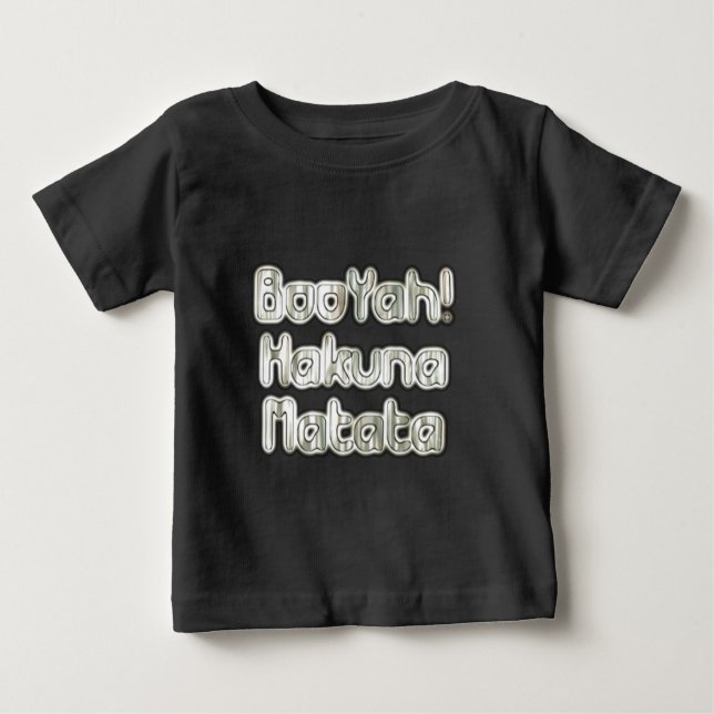 Camiseta De Bebé Abraza el momento: Gris de Hakuna Matata (Anverso)