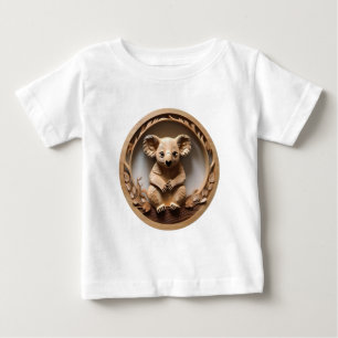 Camiseta De Bebé Abrazador de árboles australiano: Oso Koala Estamp