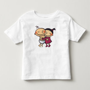 Camiseta De Bebé Abrazo de los mejores amigos
