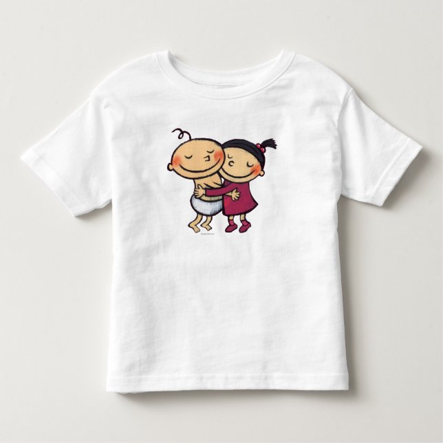 Camiseta De Bebé Abrazo de los mejores amigos (Anverso)