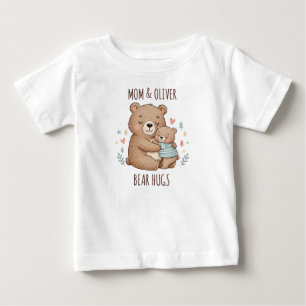Camiseta De Bebé Abrazo de mamá osa y bebé