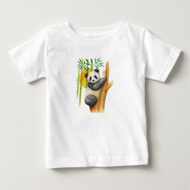 Camiseta De Bebé Abrazo de Panda (Anverso)