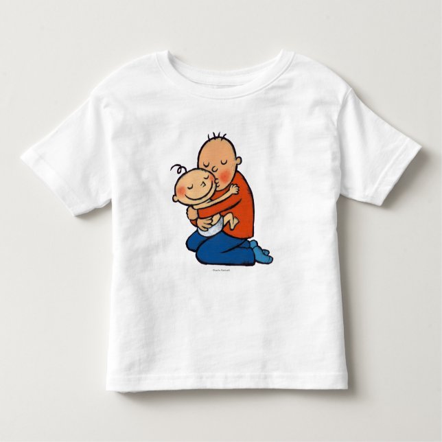 Camiseta De Bebé Abrazo del papá y del bebé (Anverso)
