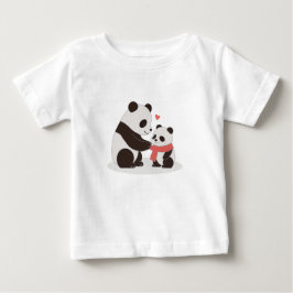 Camiseta De Bebé Abrazos cálidos, amor panda
