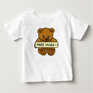 Camiseta De Bebé Abrazos gratis Ropa de bebé Teddy