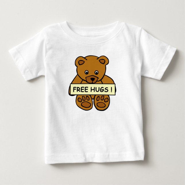 Camiseta De Bebé Abrazos gratis Ropa de bebé Teddy (Anverso)